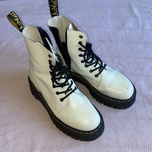 White Jadon Platform White Doc Martens